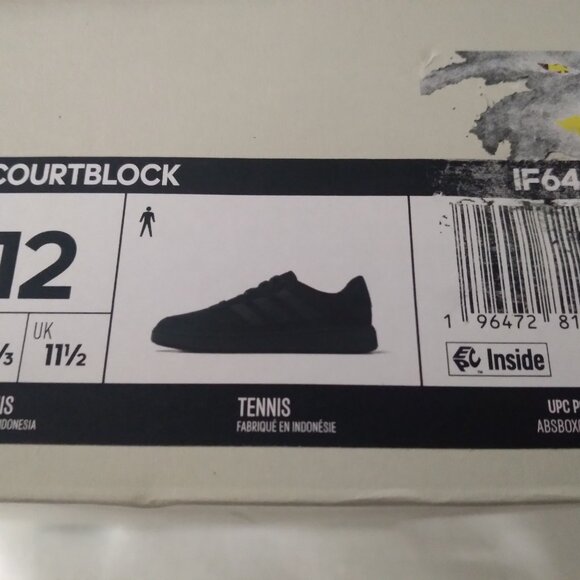 Adidas Courtblock Mens Size 12.0 Classic Fashion Sneakers Trainers IF6449 Black main image 7